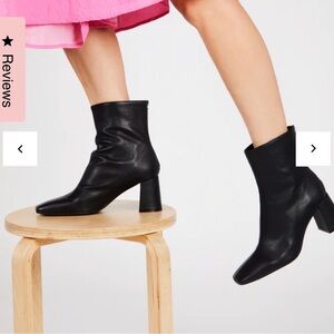 NWT Intentionally Blank Tabatha Leather Heeled Boot, black (40)